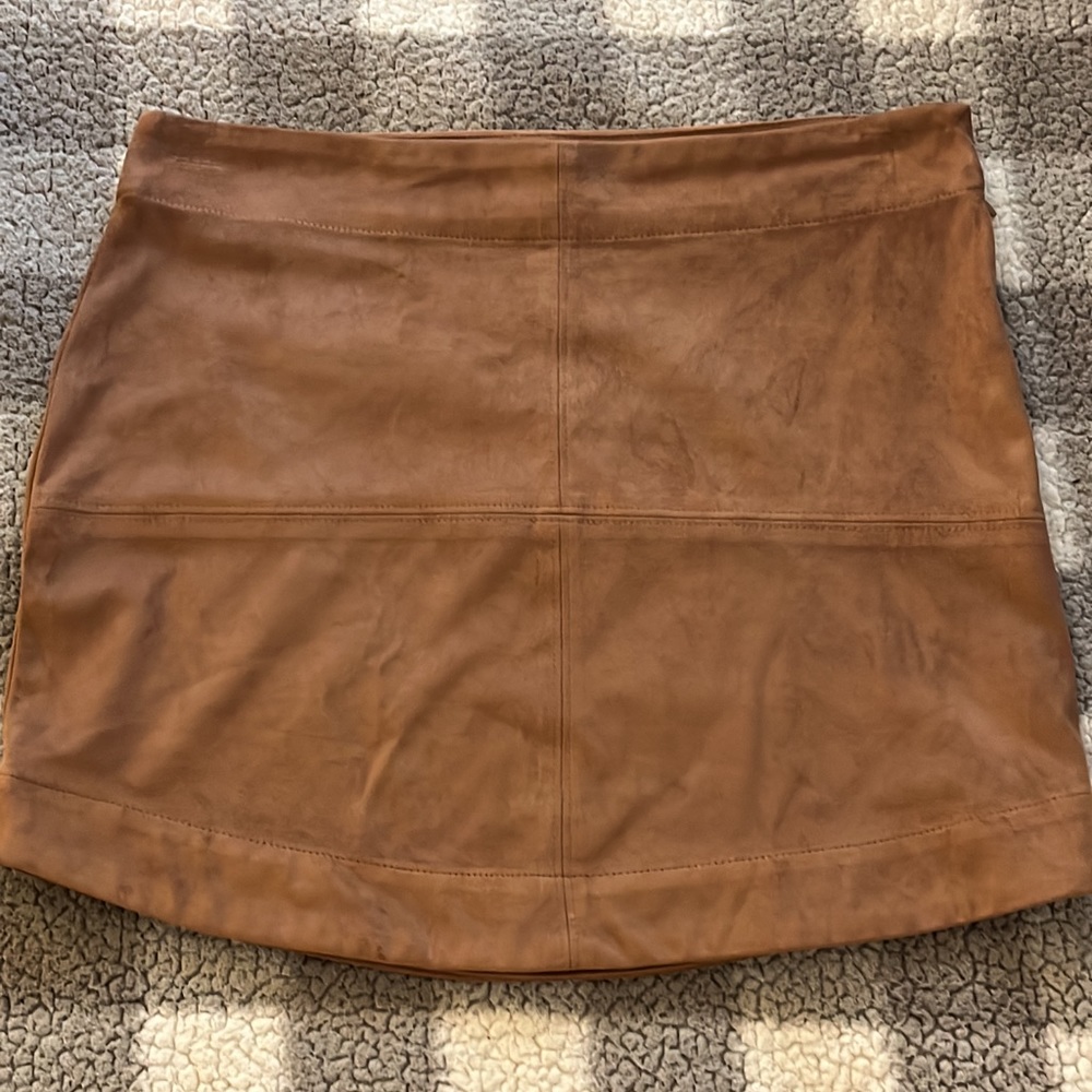 Suede skirt